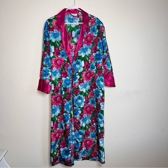 Victoria’s Secret Gold Label Vintage Floral Maxi Robe Size Small - Picture 11 of 12